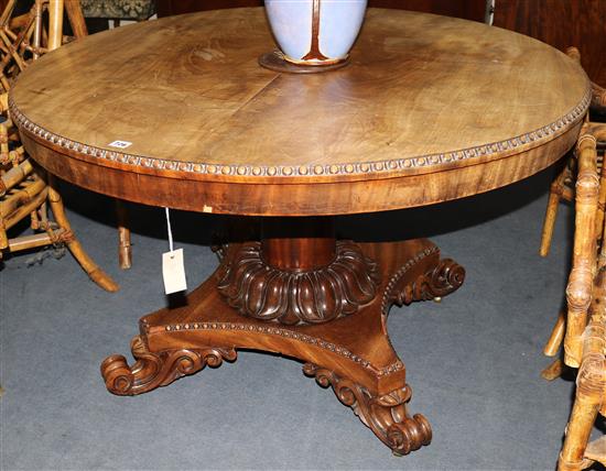 A Regency mahogany centre table, W.118cm